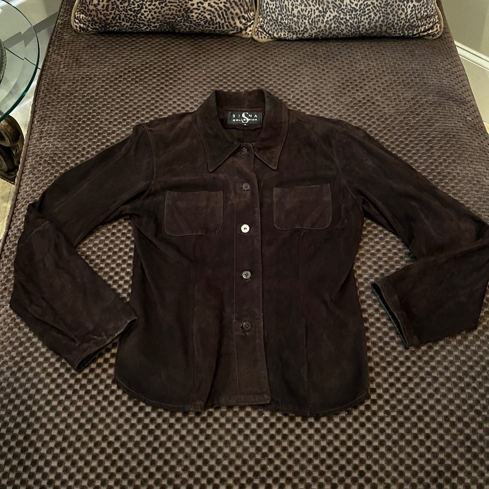 Siena Collection Chocolate Suede Shirt